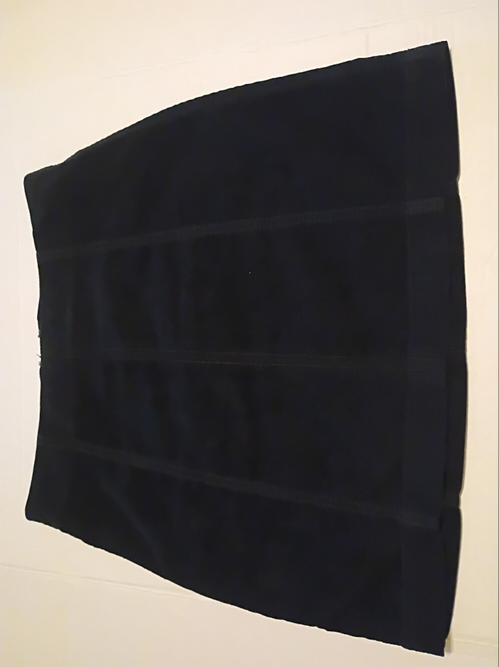 Free People Black Corduroy Mini Skirt with Subtle Paneling Sz 4